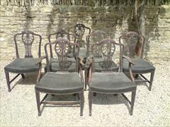 set of 7 totally original antique mahogany George III period dining chairs1.jpg